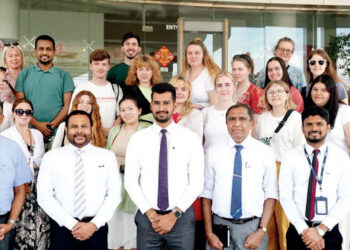 Norwegian undergraduates on study tour at Hambantota International Port