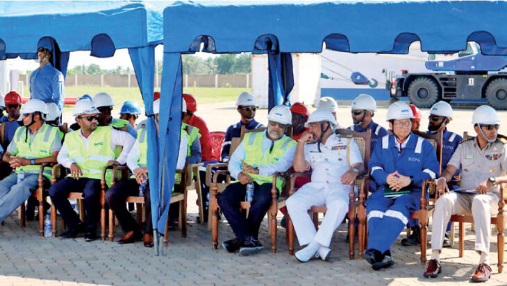 Oil spill drill at Hambantota International Port